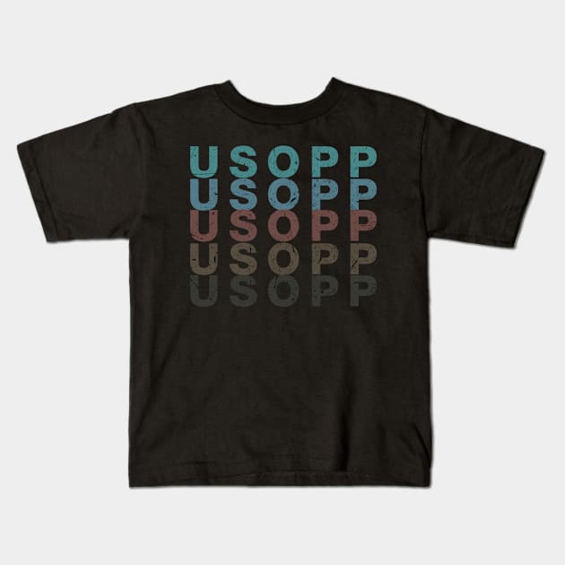 Vintage Proud Anime Name Usopp Funny Birthday Gift Kids T-Shirt by Kisos Thass